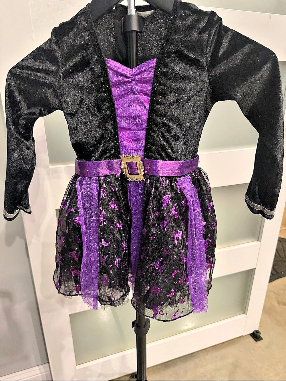 Spirit Halloween Costume Dress Black & Purple Girls Size 3T-4T